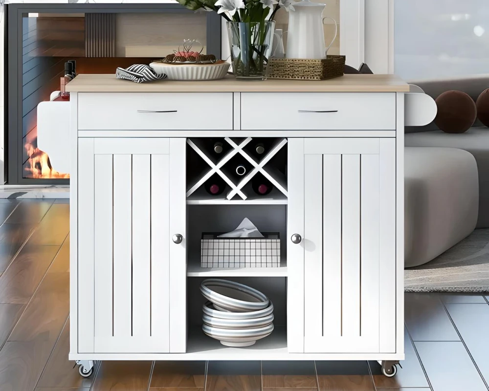 small kitchen cart with wheels